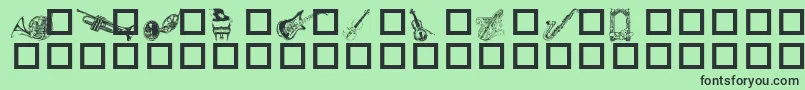 fuente DestinysMusicDings – Fuentes Negras Sobre Fondo Verde