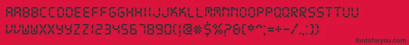 DsDigitalBold Font – Black Fonts on Red Background