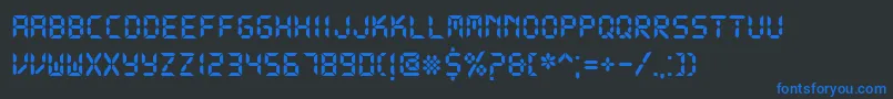 DsDigitalBold Font – Blue Fonts on Black Background