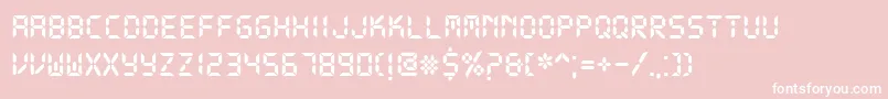 DsDigitalBold Font – White Fonts on Pink Background