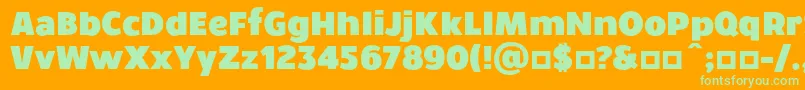 Police WalrusBold – polices vertes sur fond orange