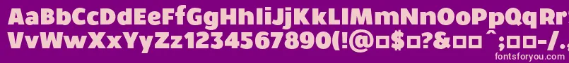 WalrusBold-Schriftart – Rosa Schriften auf violettem Hintergrund