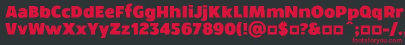 WalrusBold Font – Red Fonts on Black Background