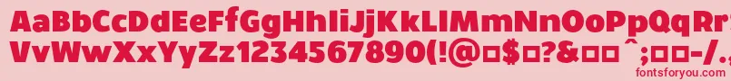 Czcionka WalrusBold – czerwone czcionki na różowym tle