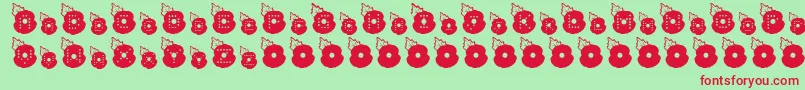 LestWeForget Font – Red Fonts on Green Background