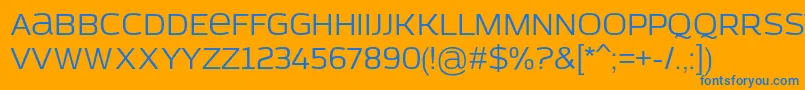 AzoftSans Font – Blue Fonts on Orange Background