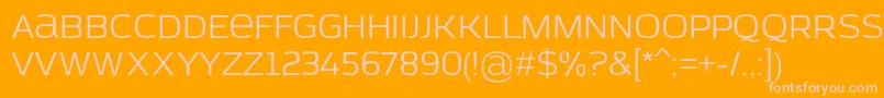 AzoftSans Font – Pink Fonts on Orange Background