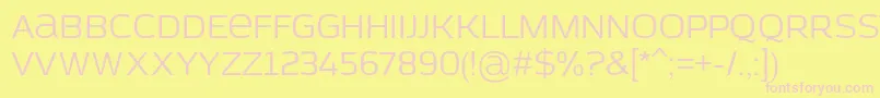 AzoftSans Font – Pink Fonts on Yellow Background
