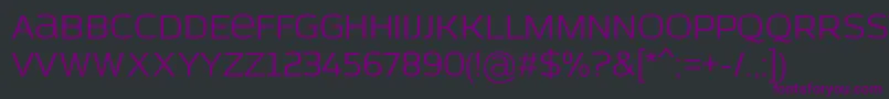 Czcionka AzoftSans – fioletowe czcionki na czarnym tle