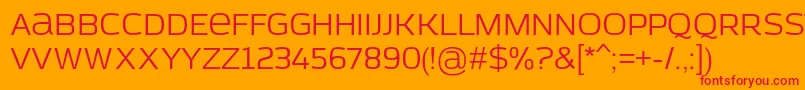 AzoftSans Font – Red Fonts on Orange Background