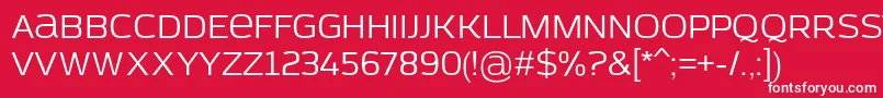 AzoftSans Font – White Fonts on Red Background