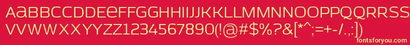 AzoftSans Font – Yellow Fonts on Red Background