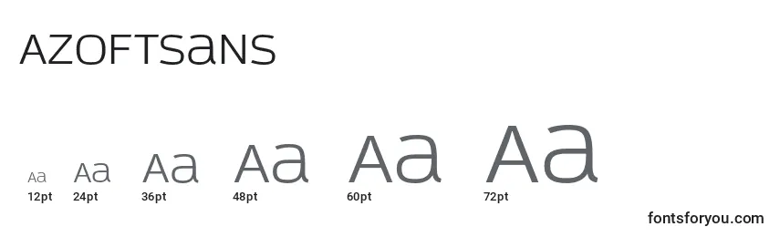Размеры шрифта AzoftSans (49412)