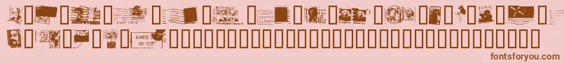 Deadlott Font – Brown Fonts on Pink Background