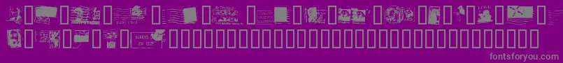 Deadlott-Schriftart – Graue Schriften auf violettem Hintergrund