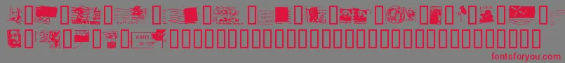 Deadlott Font – Red Fonts on Gray Background