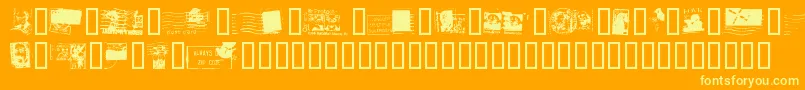 Deadlott Font – Yellow Fonts on Orange Background