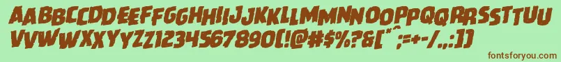 Howlinmadstagrotal Font – Brown Fonts on Green Background