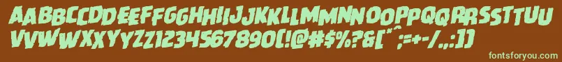 Howlinmadstagrotal Font – Green Fonts on Brown Background