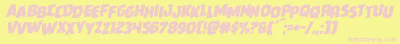 Howlinmadstagrotal Font – Pink Fonts on Yellow Background