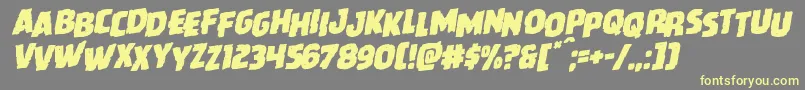 Howlinmadstagrotal Font – Yellow Fonts on Gray Background