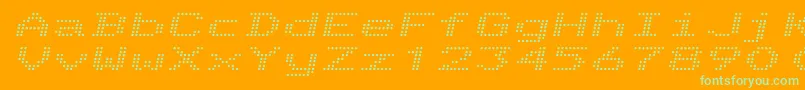 TelidonExItalic Font – Green Fonts on Orange Background