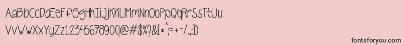 Weitere Informationen zur CarnalaBeta-Schriftart CarnalaBeta-Schriftart – Schwarze Schriften auf rosa Hintergrund