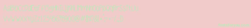 CarnalaBeta-Schriftart – Grüne Schriften auf rosa Hintergrund
