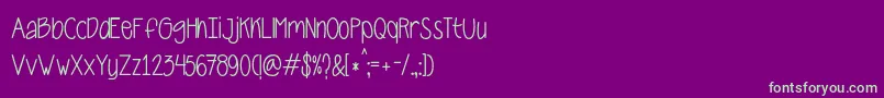 Шрифт CarnalaBeta – зелёные шрифты на фиолетовом фоне