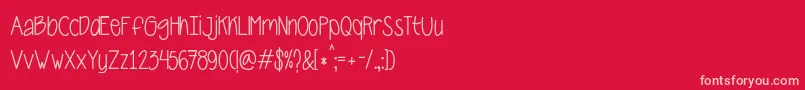 CarnalaBeta Font – Pink Fonts on Red Background