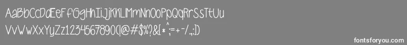 フォントCarnalaBeta – 灰色の背景に白い文字