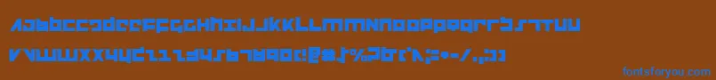 Flight Font – Blue Fonts on Brown Background