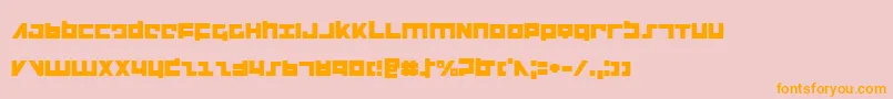 Flight-Schriftart – Orangefarbene Schriften auf rosa Hintergrund