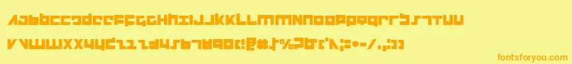 Flight Font – Orange Fonts on Yellow Background
