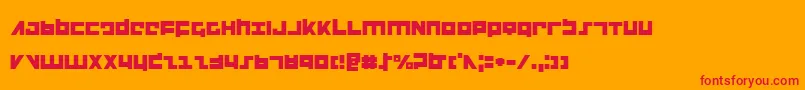 フォントFlight – オレンジの背景に赤い文字