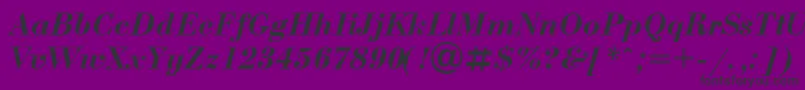 BodoniBolditalicCyrillic Font – Black Fonts on Purple Background