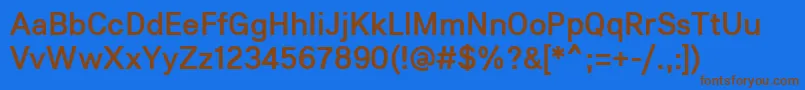 Lunchtype21Medium Font – Brown Fonts on Blue Background