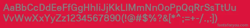 Lunchtype21Medium Font – Gray Fonts on Red Background