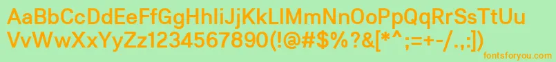 Police Lunchtype21Medium – polices orange sur fond vert