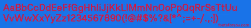 フォントLunchtype21Medium – 赤い文字の青い背景