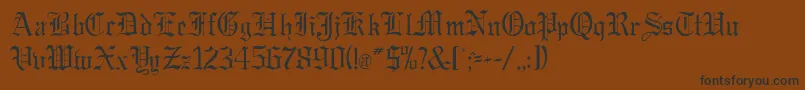 GregorianRegularDb Font – Black Fonts on Brown Background