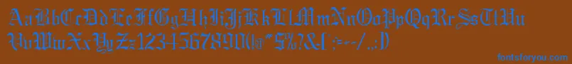 More about GregorianRegularDb Font GregorianRegularDb Font – Blue Fonts on Brown Background
