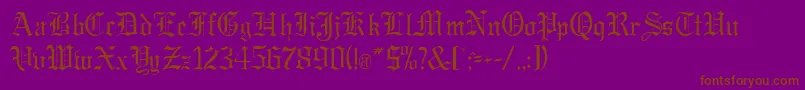 More about GregorianRegularDb Font GregorianRegularDb Font – Brown Fonts on Purple Background