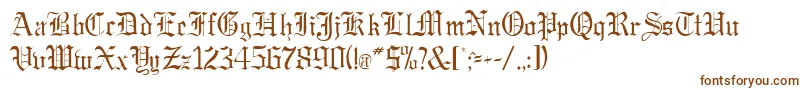 GregorianRegularDb-Schriftart – Braune Schriften