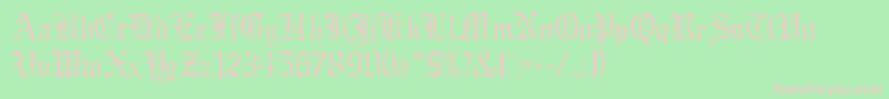 GregorianRegularDb Font – Pink Fonts on Green Background