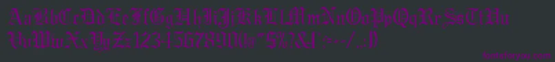 GregorianRegularDb Font – Purple Fonts on Black Background