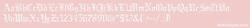 GregorianRegularDb-Schriftart – Weiße Schriften auf rosa Hintergrund