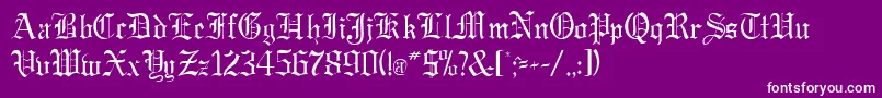 fuente GregorianRegularDb – Fuentes Blancas Sobre Fondo Morado