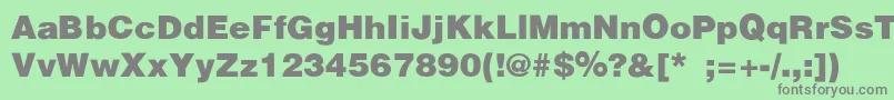More about HelveticaBlackSemibold Font HelveticaBlackSemibold Font – Gray Fonts on Green Background