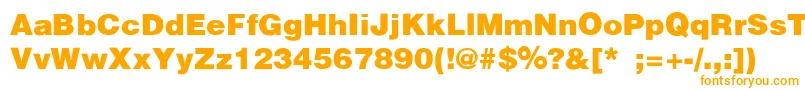 HelveticaBlackSemibold-fontti – oranssit fontit